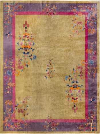 Antique Chinese Art Deco Room Size Rug 72885 by Nazmiyal Antique Rugs