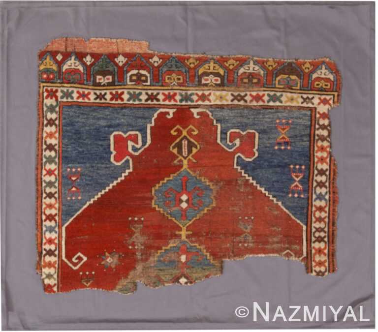 Antique Central Anatolian Karapinar Rug Fragment 72606 by Nazmiyal Antique Rugs
