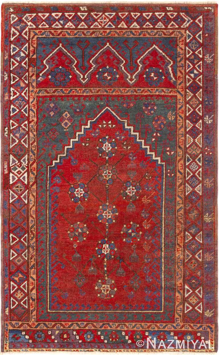 Antique Central Anatolian Konya Prayer Rug 72585 by Nazmiyal Antique Rugs