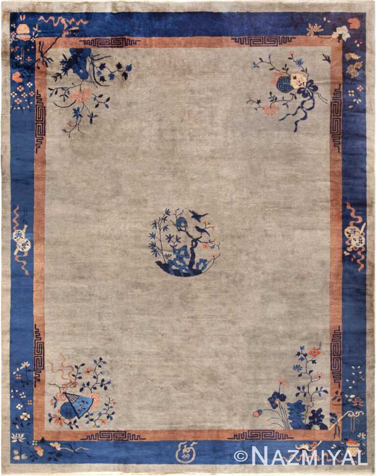 Antique Chinese Art Deco Central Medallion Area Rug 72888 by Nazmiyal Antique Rugs