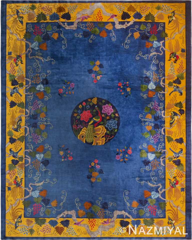 Antique Chinese Art Deco Peacock Rug 72881 by Nazmiyal Antique Rugs