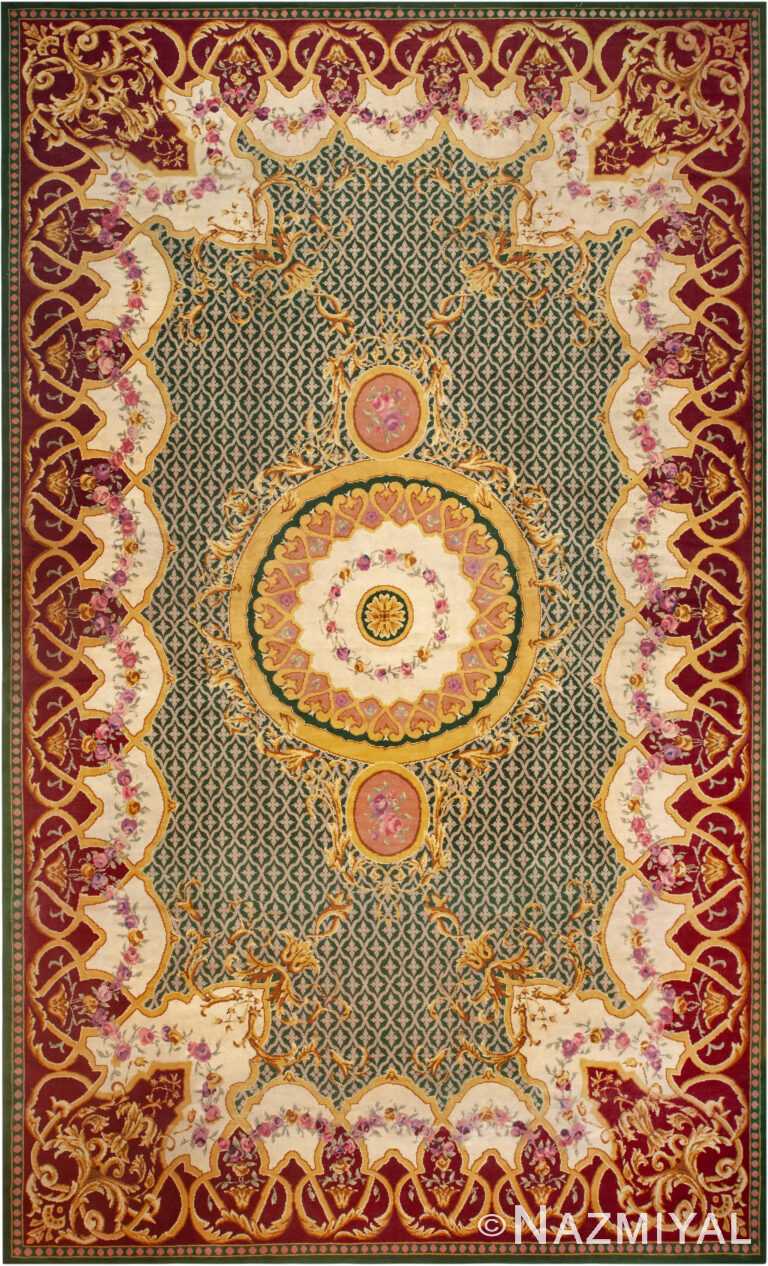 Oversized Antique Spanish Savonnerie Rug 72914 by Nazmiyal Antique Rugs