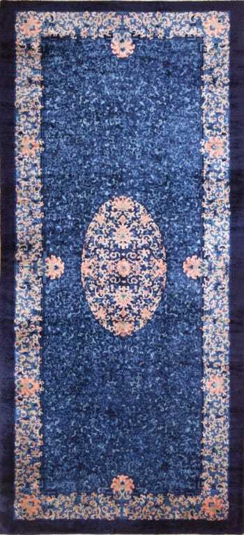 Antique Blue Background Chinese Rug 49240 by Nazmiyal Antique Rugs