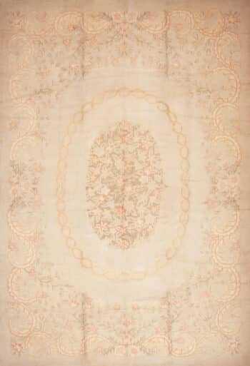Large Antique French Aubusson Design American Hooked Rug 72415 by Nazmiyal Antique Rugs