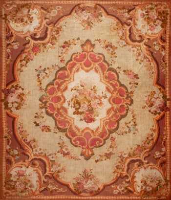 Large Antique 19th Century French Aubusson Rug 72902 by Nazmiyal Antique Rugs