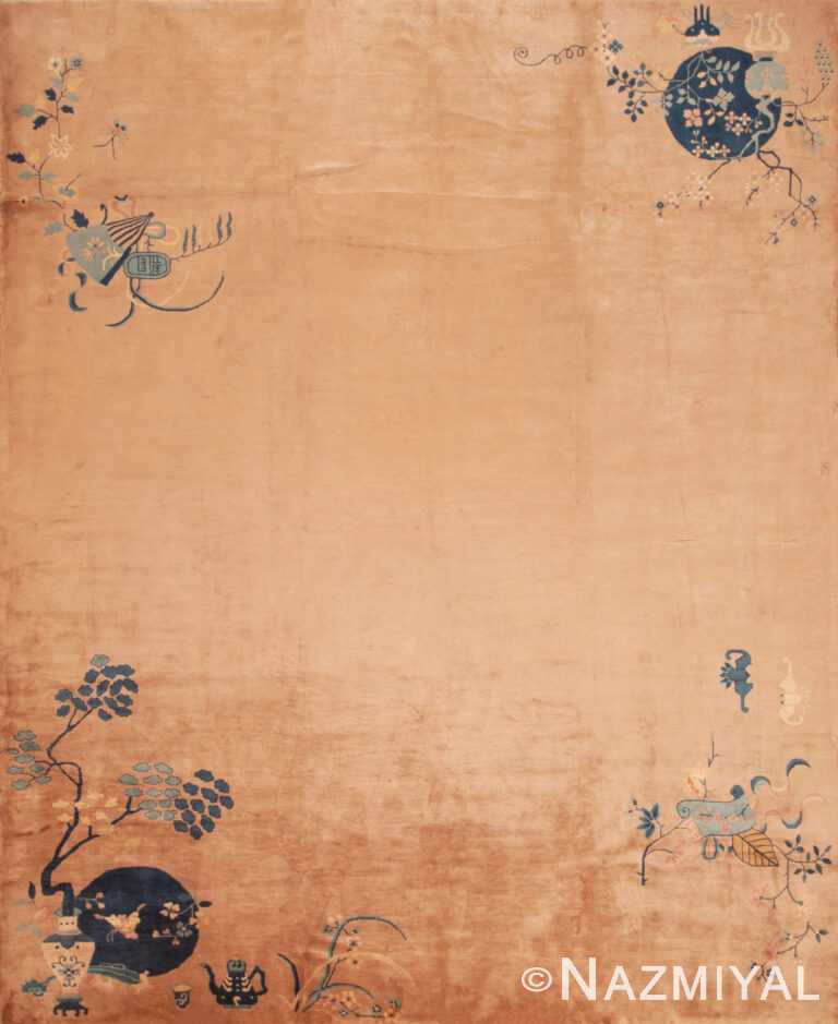 Antique Chinese Art Deco Floral Area Rug 73026 by Nazmiyal Antique Rugs