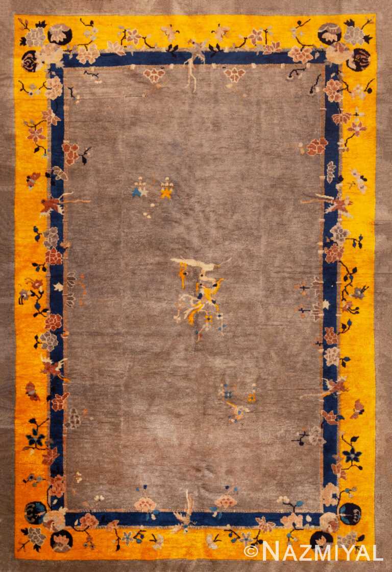 Antique Soft Grey Chinese Art Deco Rug 73030 by Nazmiyal Antique Rugs